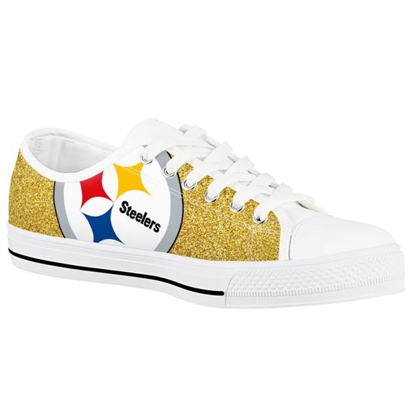 Men's Pittsburgh Steelers Low Top Canvas Sneakers 002